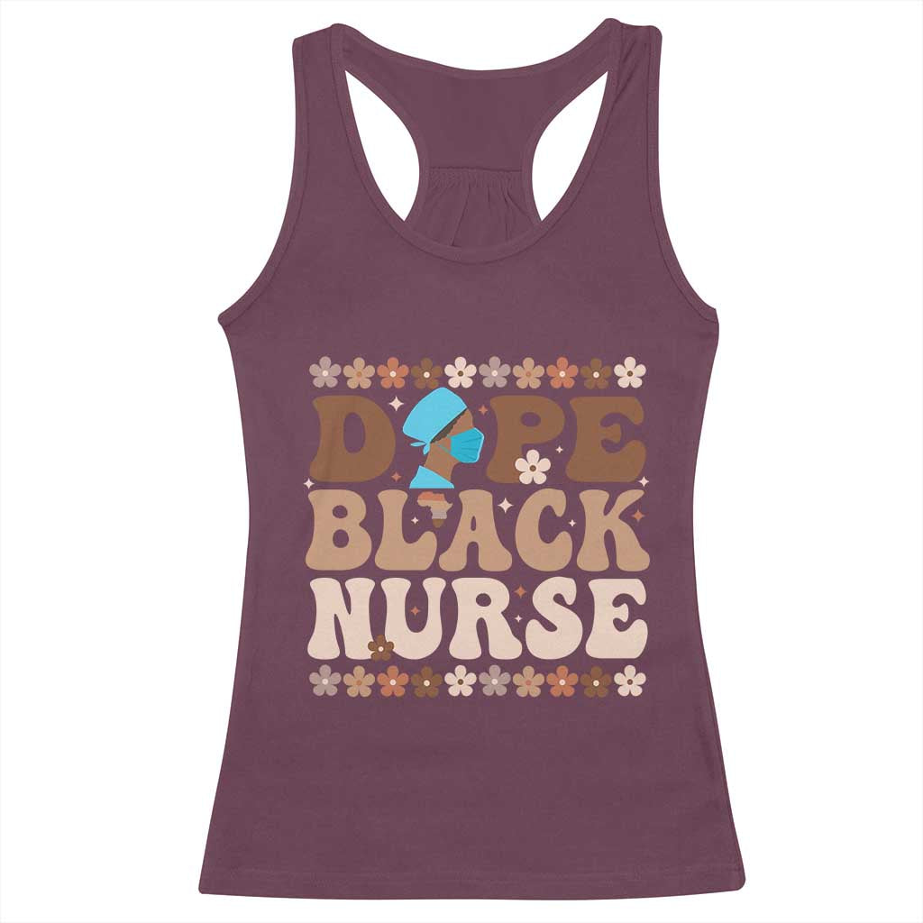 Dope Black Nurse Racerback Tank Top African American Black Nurse Gift TS12 Maroon Print Your Wear