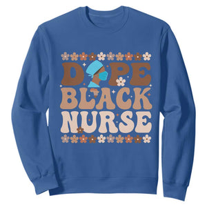 Dope Black Nurse Sweatshirt African American Black Nurse Gift TS12 Royal Blue Print Your Wear