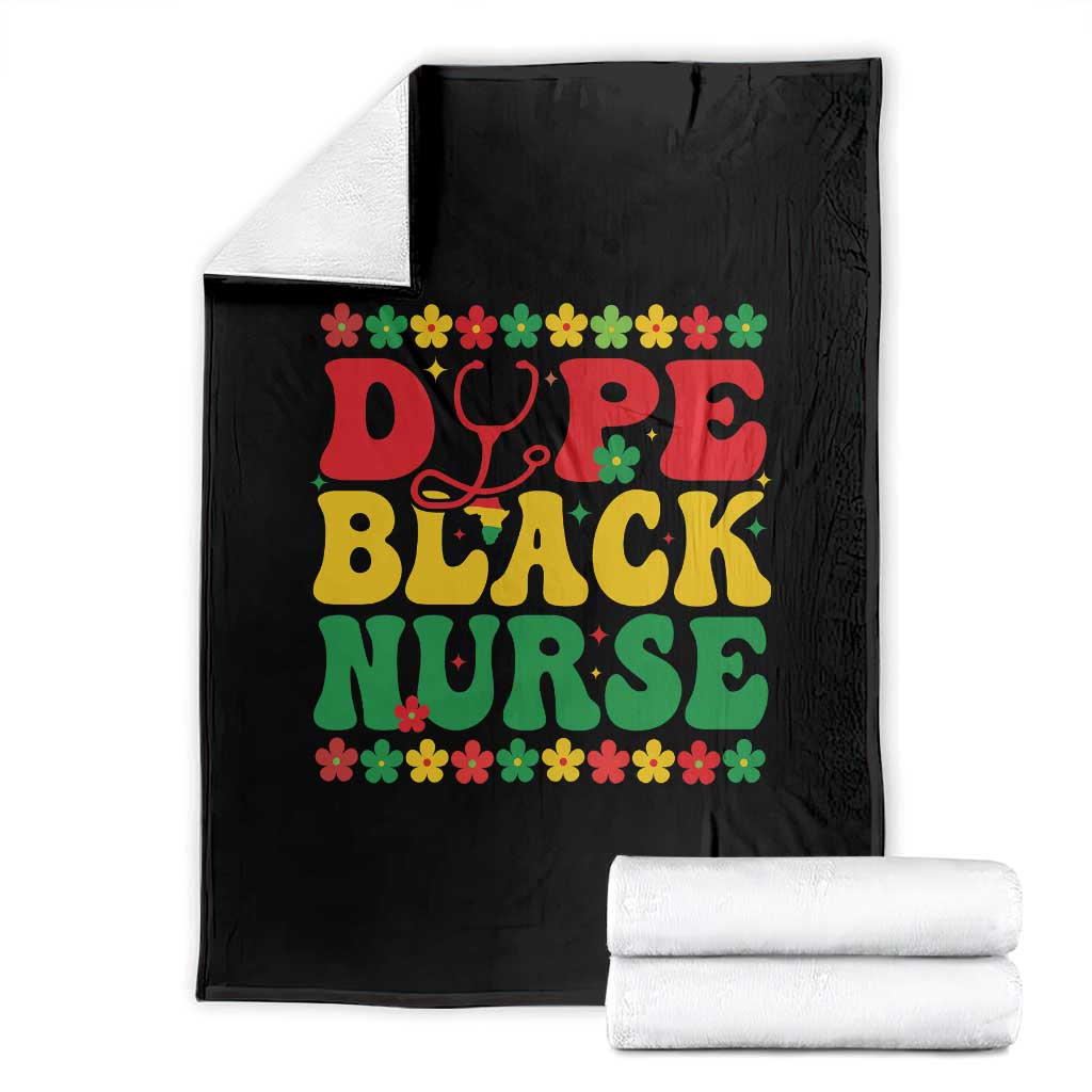 Melanin Queen Nursing Black History Month Gift Throw Blanket Dope Black Nurse TS12 Black Print Your Wear