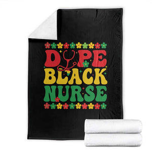 Melanin Queen Nursing Black History Month Gift Throw Blanket Dope Black Nurse TS12 Black Print Your Wear