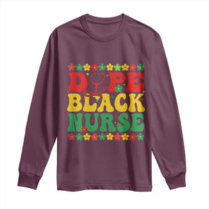 Melanin Queen Nursing Black History Month Gift Long Sleeve Shirt Dope Black Nurse TS12 Maroon Print Your Wear
