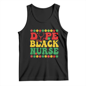 Melanin Queen Nursing Black History Month Gift Tank Top Dope Black Nurse TS12 Black Print Your Wear