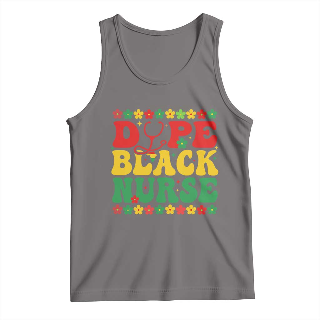 Melanin Queen Nursing Black History Month Gift Tank Top Dope Black Nurse TS12 Deep Heather Print Your Wear