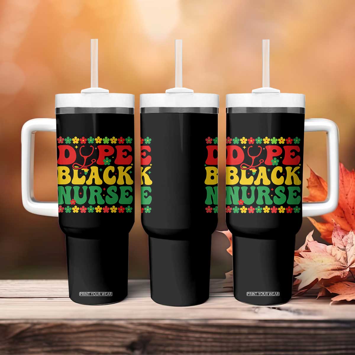 Melanin Queen Nursing Black History Month Gift Tumbler With Handle Dope Black Nurse TS12 Print Your Wear