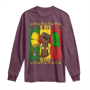 Breaking Every Chain Long Sleeve Shirt Black History Medical Professional Gift TS12 Maroon Print Your Wear
