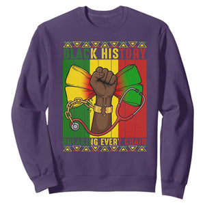 Breaking Every Chain Sweatshirt Black History Medical Professional Gift TS12 Purple Print Your Wear