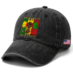 Breaking Every Chain Washed Cotton Baseball Cap Black History Medical Professional Gift TS12 Print Your Wear