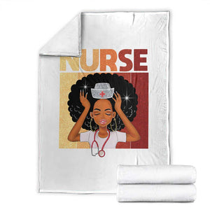 Strong Black Nurse Throw Blanket Black History Medical Professional Gift TS12 White Print Your Wear