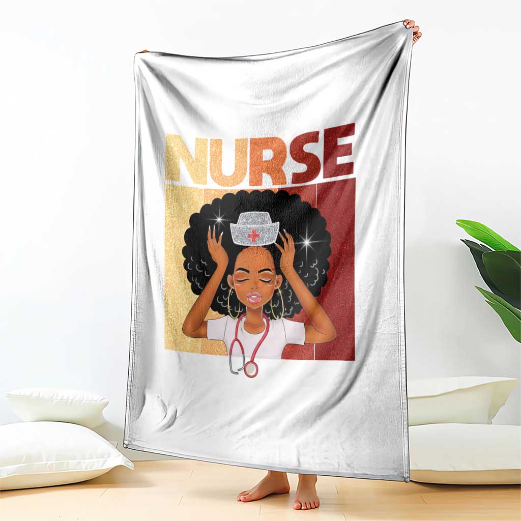 Strong Black Nurse Throw Blanket Black History Medical Professional Gift TS12 Print Your Wear