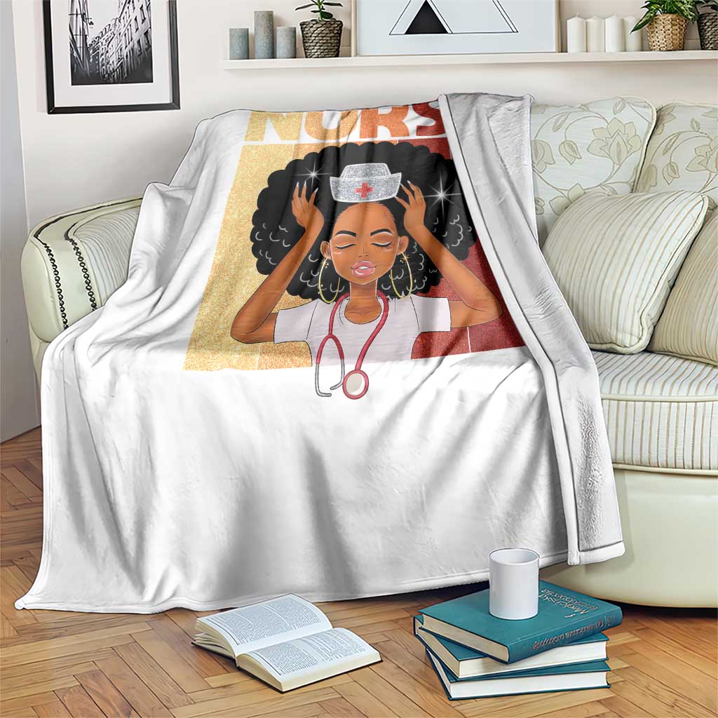 Strong Black Nurse Throw Blanket Black History Medical Professional Gift TS12 Print Your Wear
