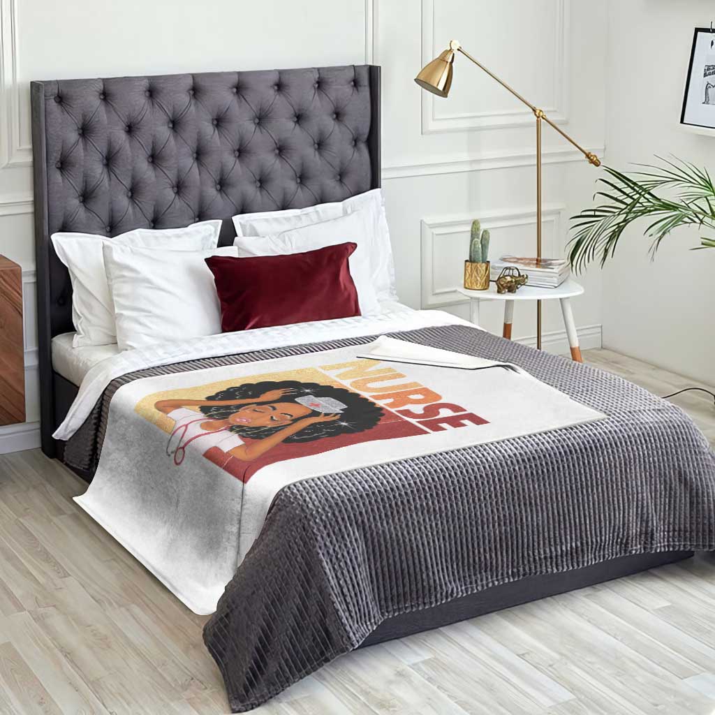 Strong Black Nurse Throw Blanket Black History Medical Professional Gift TS12 Print Your Wear