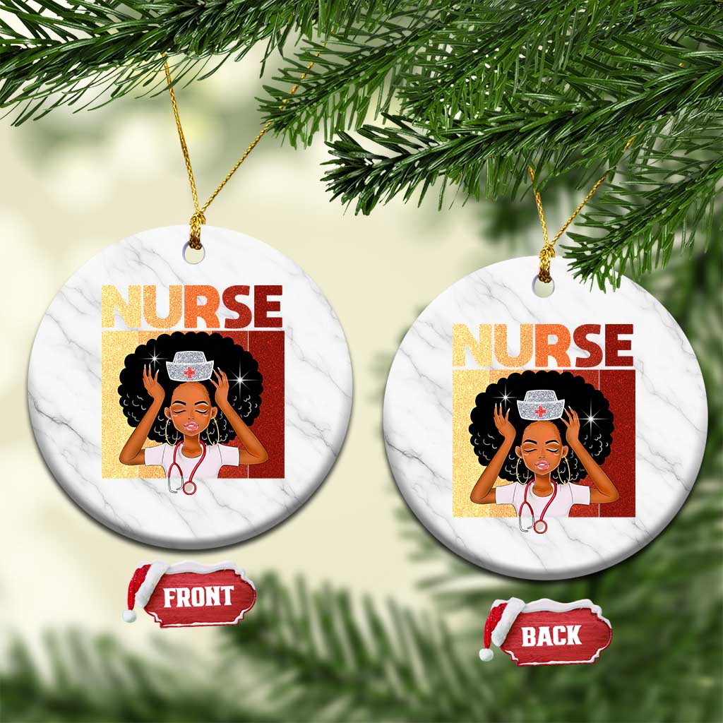 Strong Black Nurse Ceramic Ornament Black History Medical Professional Gift TS12 1pc White Marble Print Your Wear