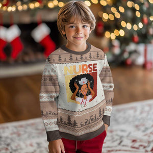 Strong Black Nurse Ugly Christmas Sweater Black History Medical Professional Gift TS12 Mocha Mousse Print Your Wear