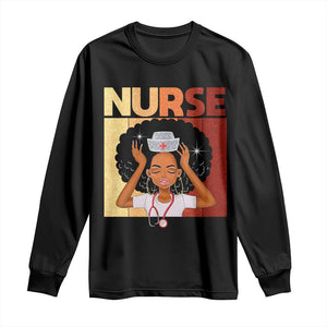 Strong Black Nurse Long Sleeve Shirt Black History Medical Professional Gift TS12 Black Print Your Wear