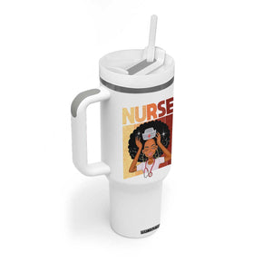 Strong Black Nurse Tumbler With Handle Black History Medical Professional Gift TS12 Print Your Wear
