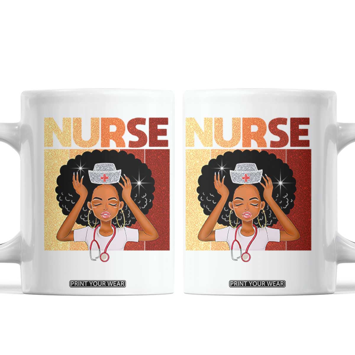 Strong Black Nurse Coffee Mug Black History Medical Professional Gift TS12 White Print Your Wear