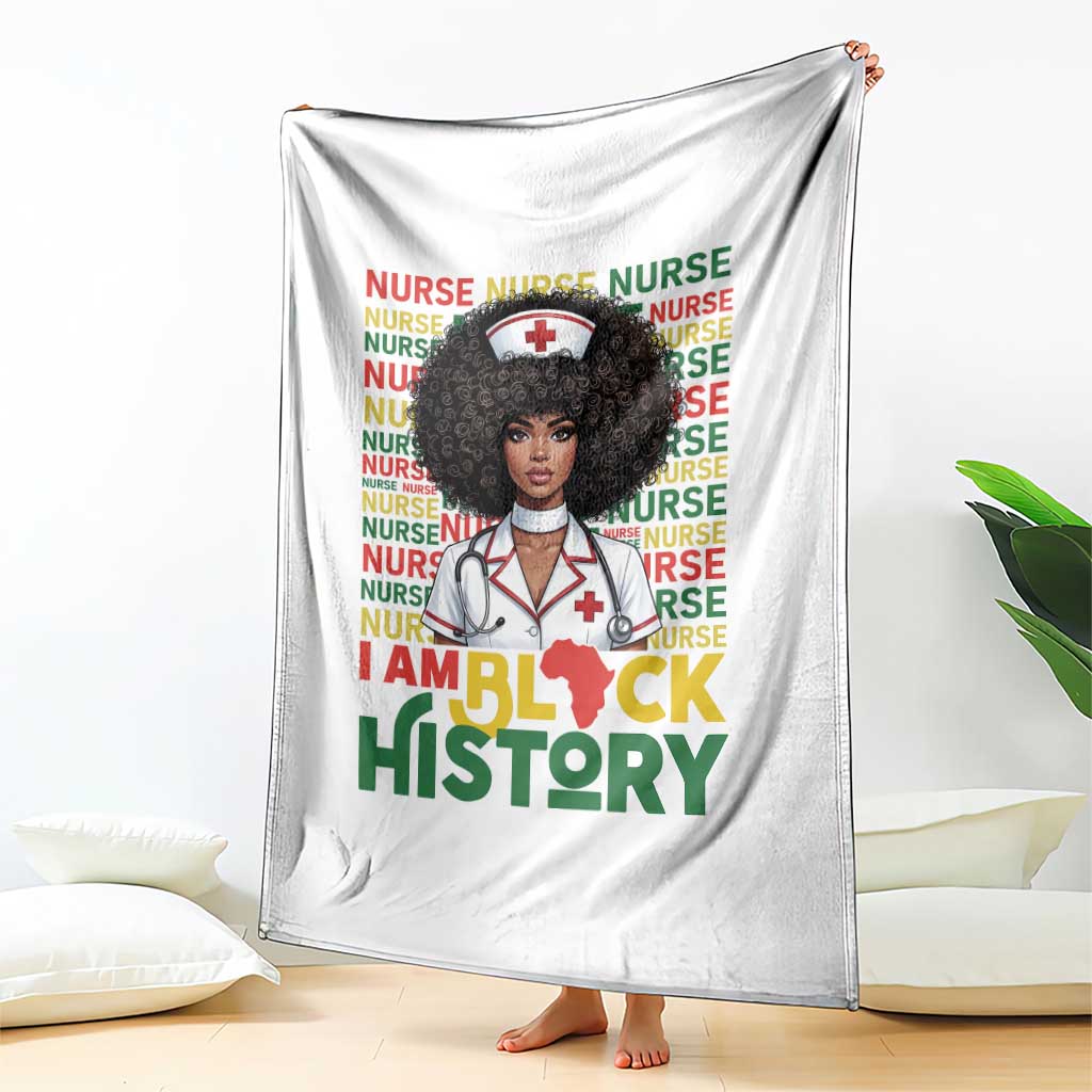 I Am Black History Throw Blanket Black History Month Nurse Gift TS12 Print Your Wear