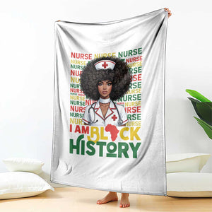 I Am Black History Throw Blanket Black History Month Nurse Gift TS12 Print Your Wear