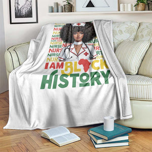 I Am Black History Throw Blanket Black History Month Nurse Gift TS12 Print Your Wear