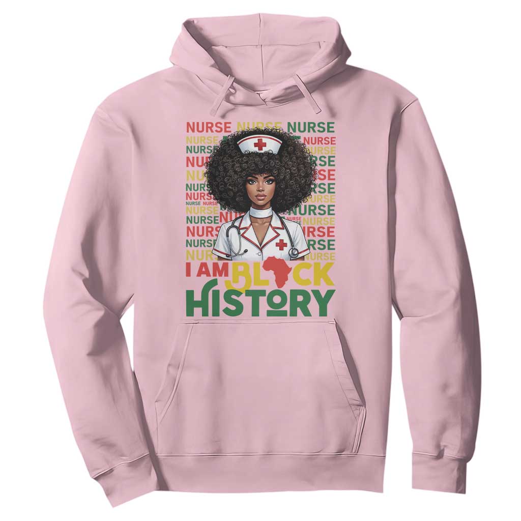 I Am Black History Hoodie Black History Month Nurse Gift TS12 Light Pink Print Your Wear