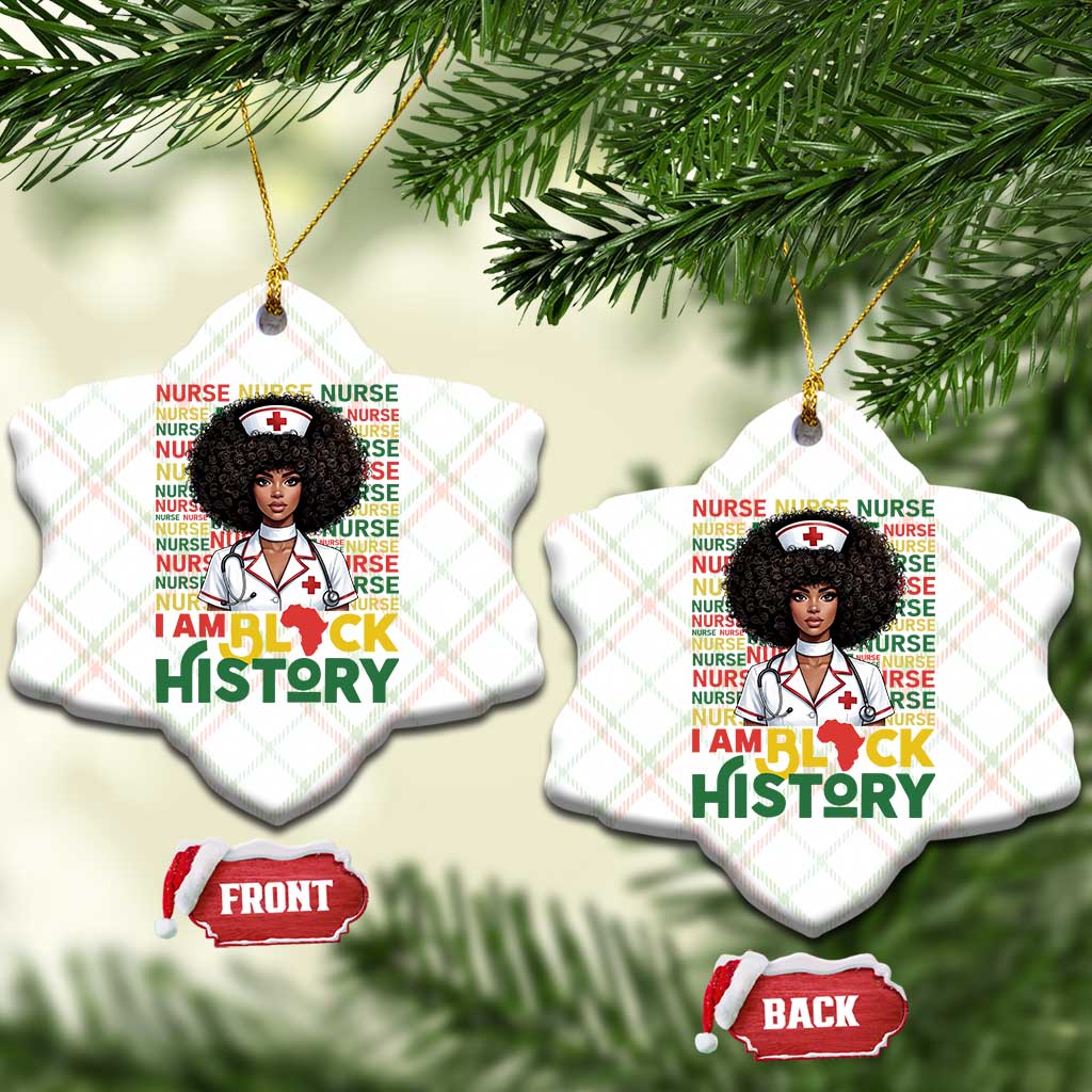 I Am Black History Ceramic Ornament Black History Month Nurse Gift TS12 Print Your Wear