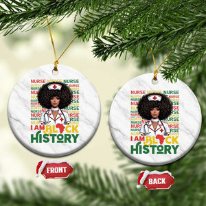 I Am Black History Ceramic Ornament Black History Month Nurse Gift TS12 1pc White Marble Print Your Wear