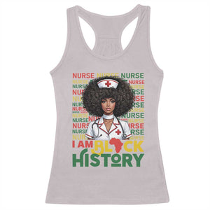 I Am Black History Racerback Tank Top Black History Month Nurse Gift TS12 Ice Gray Print Your Wear