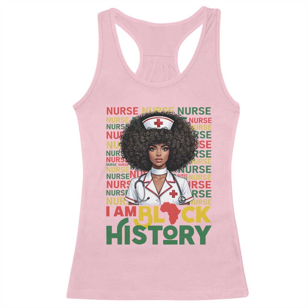 I Am Black History Racerback Tank Top Black History Month Nurse Gift TS12 Light Pink Print Your Wear