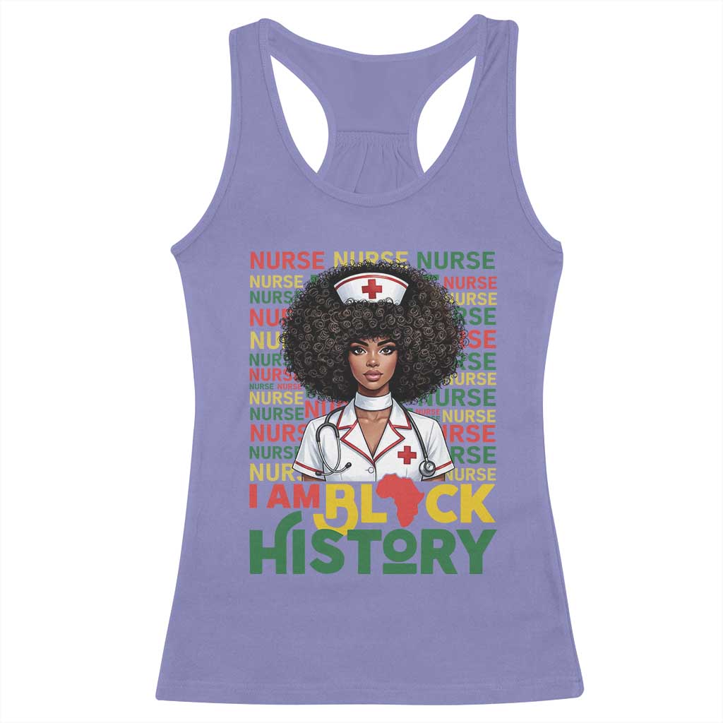 I Am Black History Racerback Tank Top Black History Month Nurse Gift TS12 Violet Print Your Wear