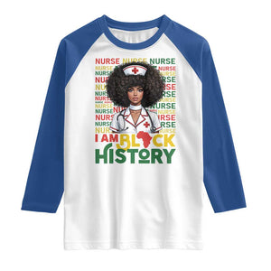 I Am Black History Raglan Shirt Black History Month Nurse Gift TS12 White Royal Print Your Wear