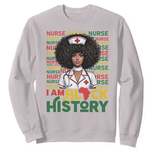 I Am Black History Sweatshirt Black History Month Nurse Gift TS12 Ice Gray Print Your Wear