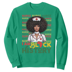 I Am Black History Sweatshirt Black History Month Nurse Gift TS12 Irish Green Print Your Wear