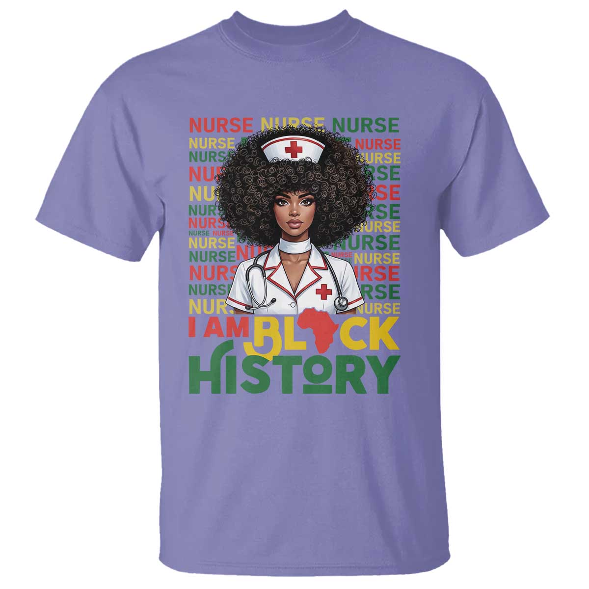I Am Black History T Shirt Black History Month Nurse Gift TS12 Violet Print Your Wear