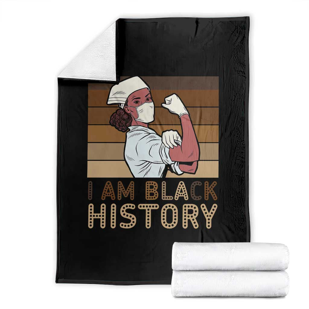 Proud Black Nurse Throw Blanket I Am Black History TS12 Black Print Your Wear