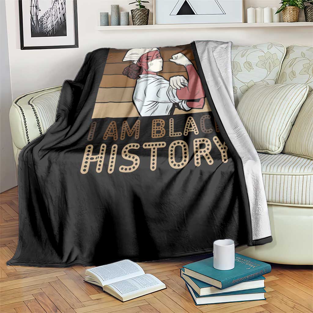 Proud Black Nurse Throw Blanket I Am Black History TS12 Print Your Wear