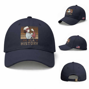 Proud Black Nurse Baseball Cap I Am Black History TS12 Baseball Cap Universal Fit Navy Print Your Wear