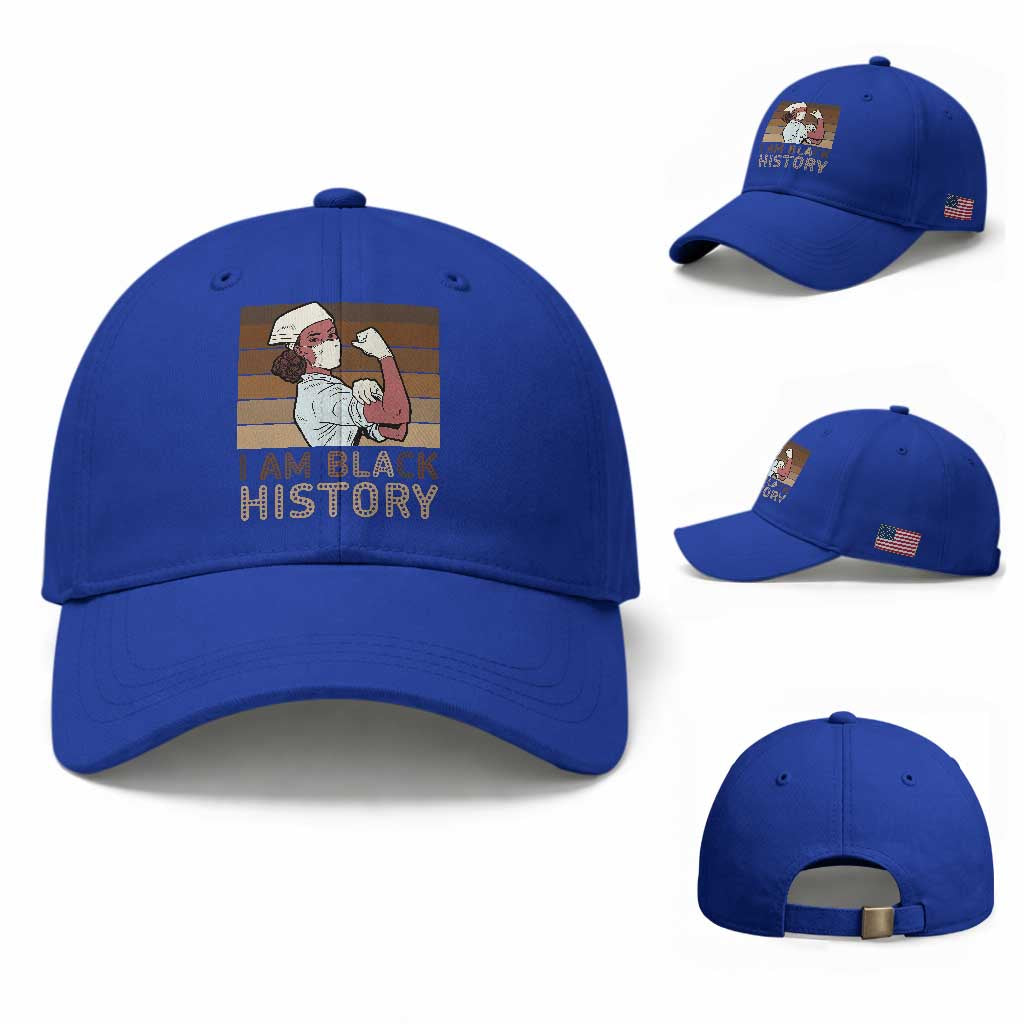 Proud Black Nurse Baseball Cap I Am Black History TS12 Baseball Cap Universal Fit Royal Blue Print Your Wear