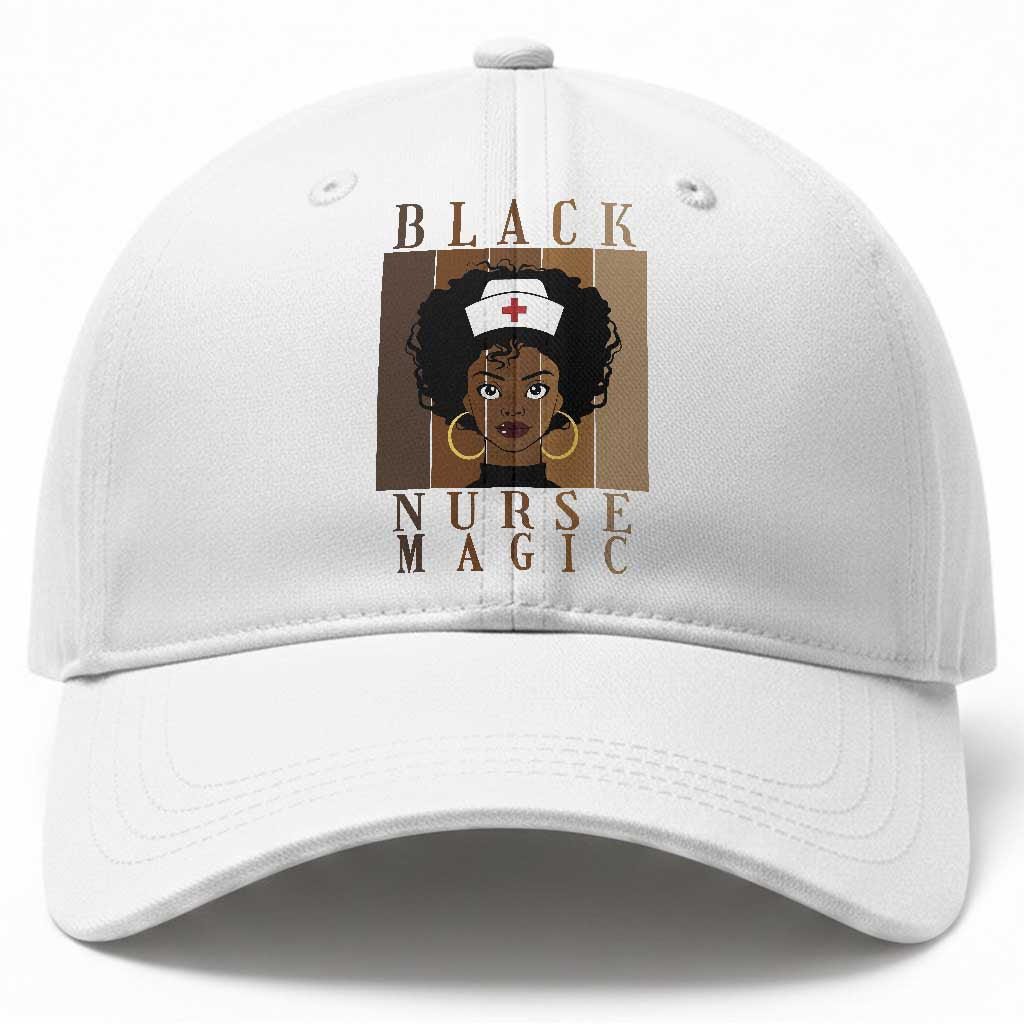 Black Nurse Magic Baseball Cap Black History Month Nurse Gift TS12 Print Your Wear