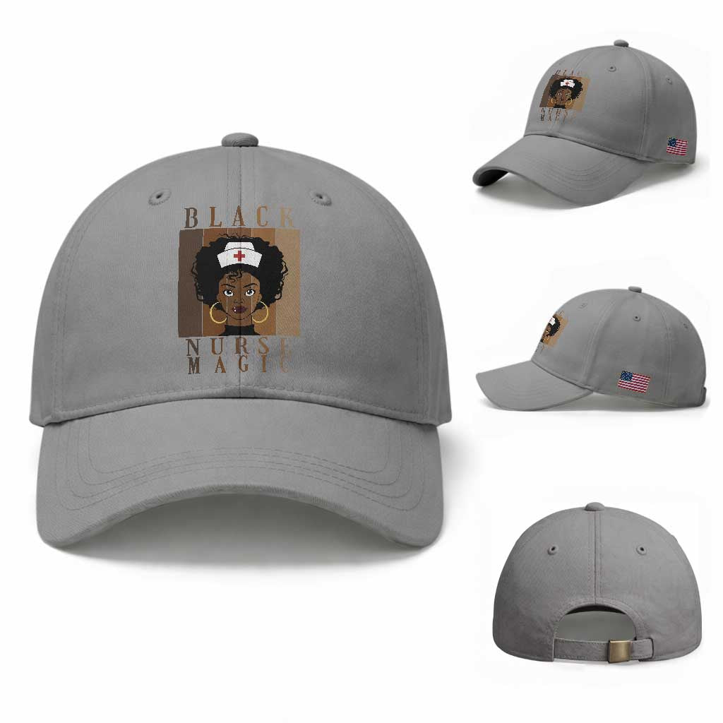 Black Nurse Magic Baseball Cap Black History Month Nurse Gift TS12 Baseball Cap Universal Fit Sport Gray Print Your Wear