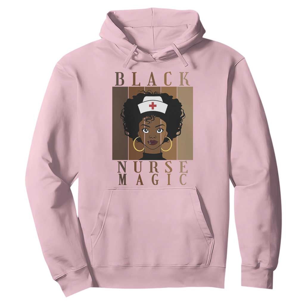 Black Nurse Magic Hoodie Black History Month Nurse Gift TS12 Light Pink Print Your Wear
