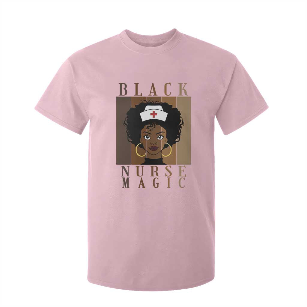 Black Nurse Magic T Shirt For Kid Black History Month Nurse Gift TS12 Light Pink Print Your Wear