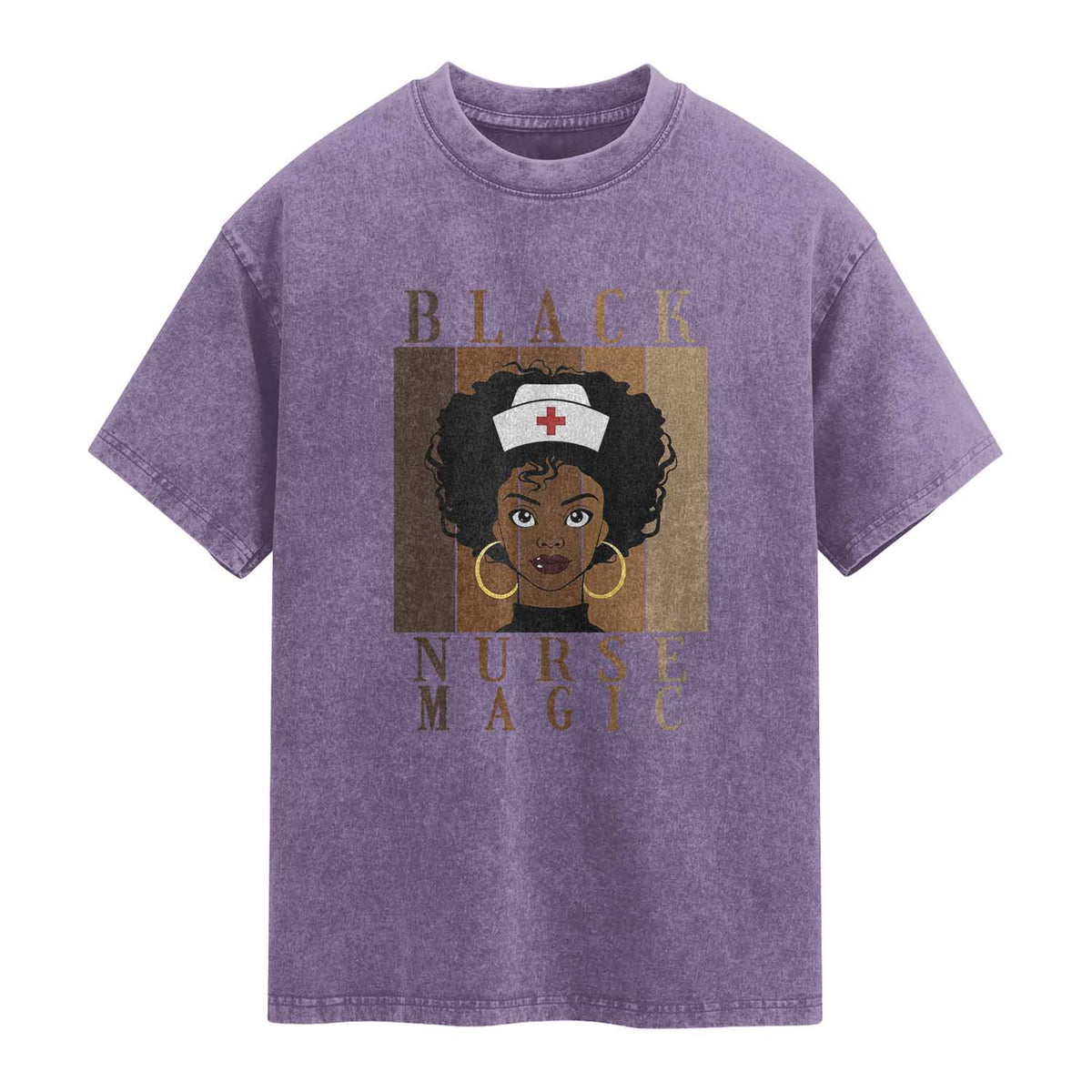 Black Nurse Magic Washed Cotton T-Shirt Black History Month Nurse Gift