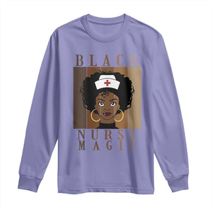 Black Nurse Magic Long Sleeve Shirt Black History Month Nurse Gift TS12 Violet Print Your Wear