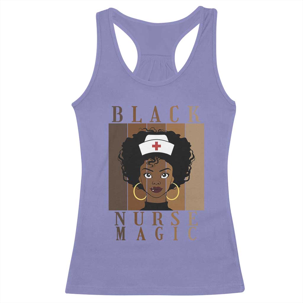 Black Nurse Magic Racerback Tank Top Black History Month Nurse Gift TS12 Violet Print Your Wear
