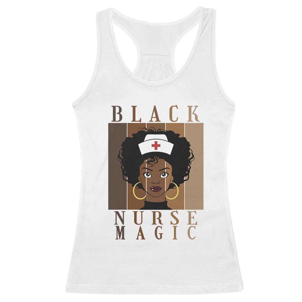 Black Nurse Magic Racerback Tank Top Black History Month Nurse Gift TS12 White Print Your Wear