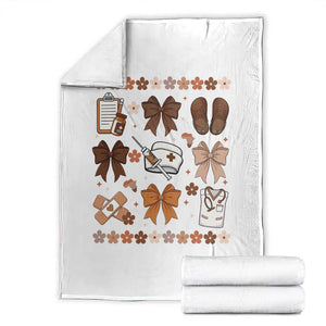 Proud Black Nurse Throw Blanket Gift For African Nurse Black History TS12 White Print Your Wear