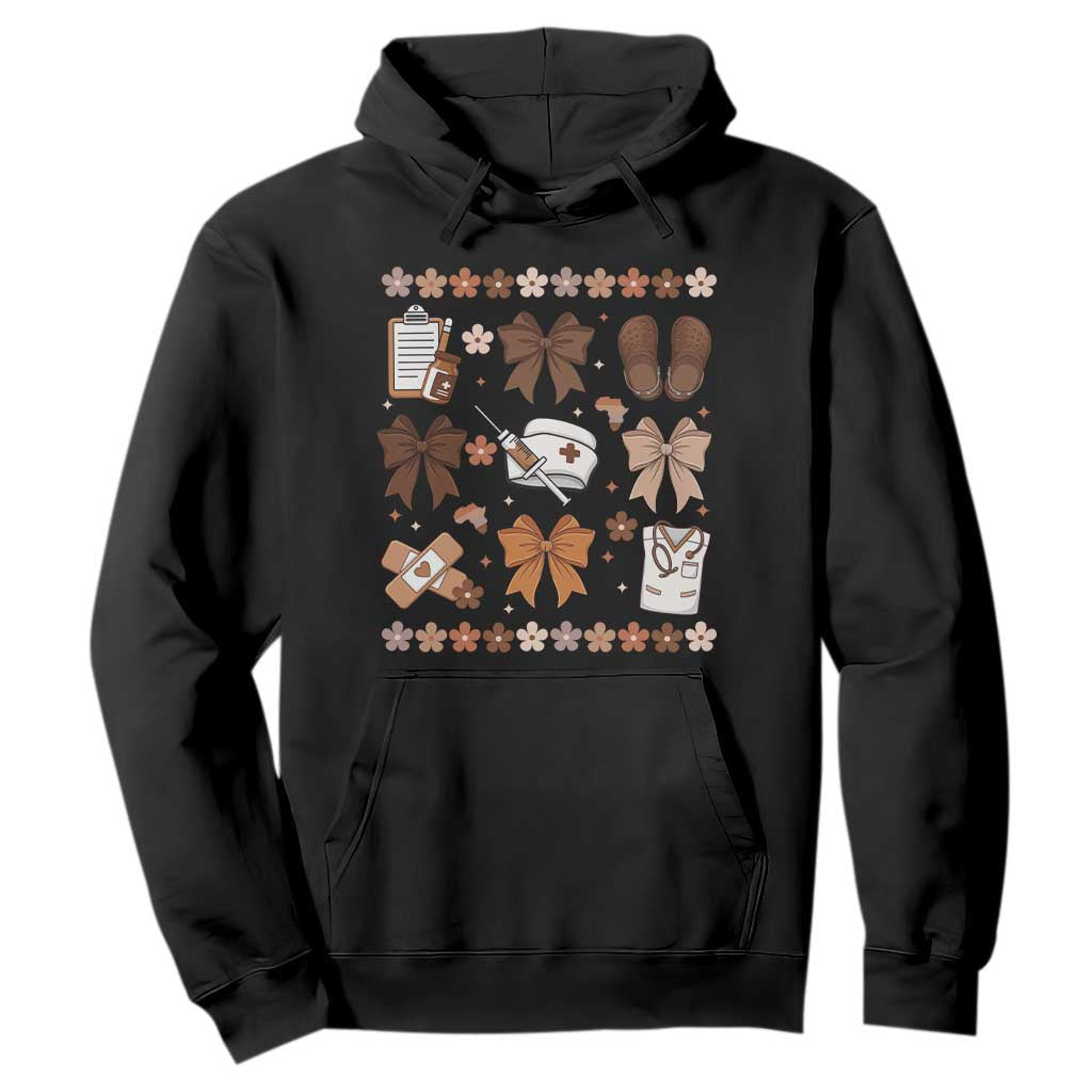 Proud Black Nurse Hoodie Gift For African Nurse Black History TS12 Black Print Your Wear