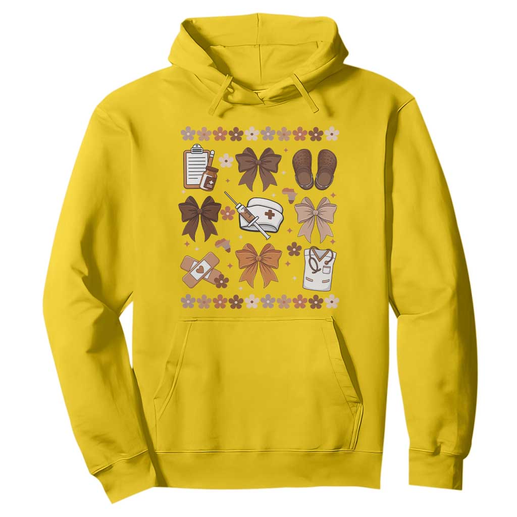Proud Black Nurse Hoodie Gift For African Nurse Black History TS12 Daisy Print Your Wear