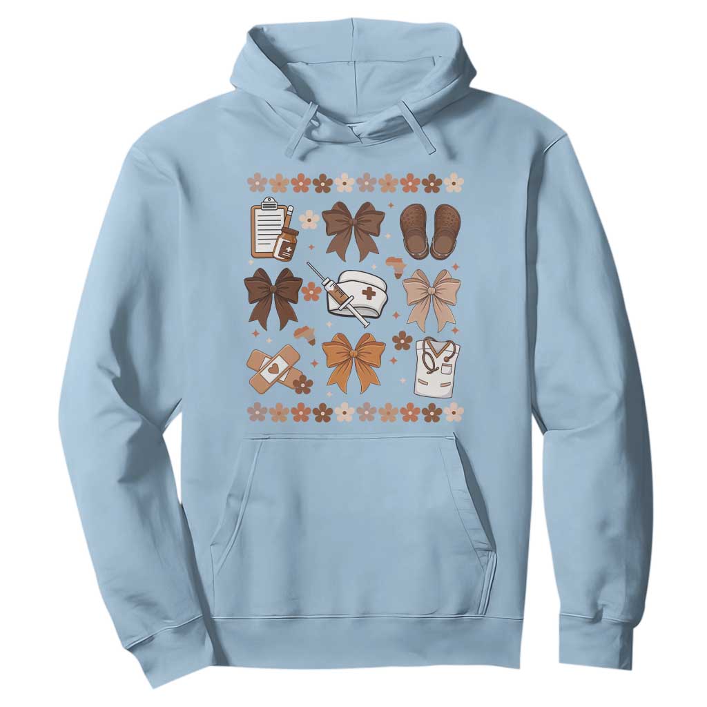 Proud Black Nurse Hoodie Gift For African Nurse Black History TS12 Light Blue Print Your Wear