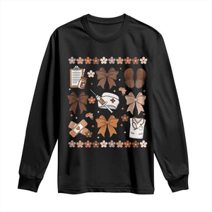 Proud Black Nurse Long Sleeve Shirt Gift For African Nurse Black History TS12 Black Print Your Wear